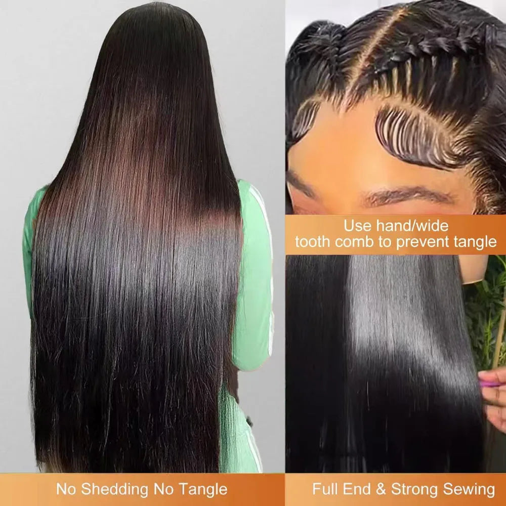 40 Inch Straight Hunan Hair Wigs 13x4 13x6 Gluless HD Transparent Lace Frontal Wigs 5x5 Straight Lace Front Human Hair Wigs