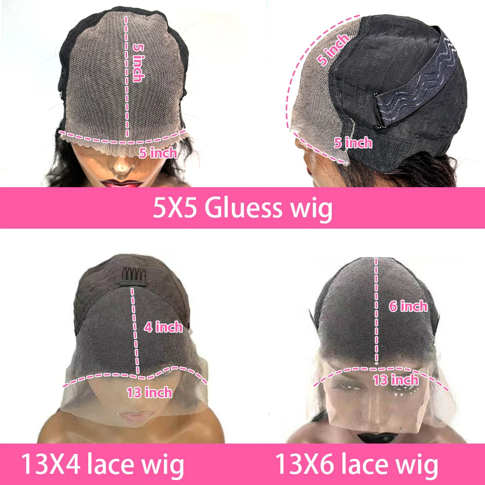 40 Inch Straight Hunan Hair Wigs 13x4 13x6 Gluless HD Transparent Lace Frontal Wigs 5x5 Straight Lace Front Human Hair Wigs