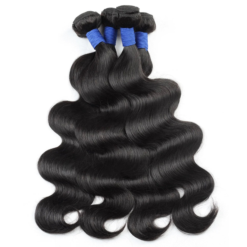 38 40 Inch Body Wave 1 3 4 Bundles Brazilian Remy Unprocessed Human Hair Wavy Doule Drawn Bundles Weave Extensions