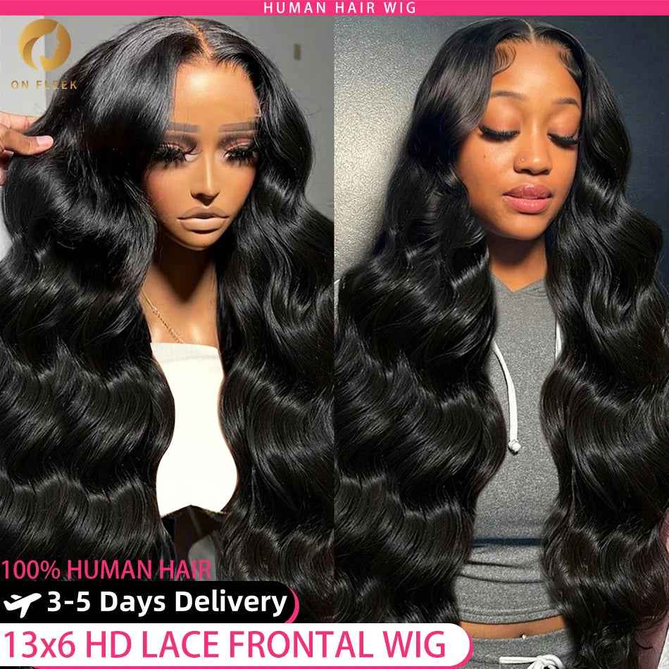 Body Wave HD Lace Front Wig – 180% & 200% Density Brazilian Human Hair (13x4, 13x6 & 4x4)