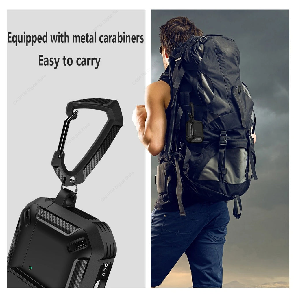 Security Lock Case For AirPods 4 4th Gen Cover TPU PC Protective Cases For Apple AirPods 4 Fundas Earphone Accessories With Hook
