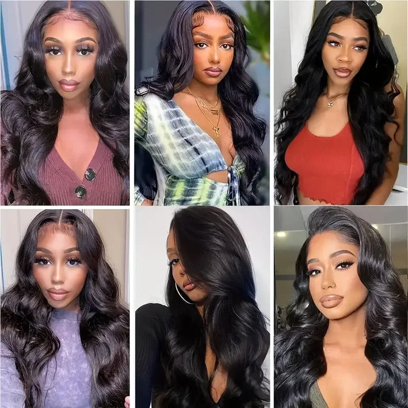 42 44 Inch 13x4 13x6 HD Transparent Body Wave Lace Frontal Wigs For Women 200 Density Preplucked 5x5 Closure Lace Wig Human Hair
