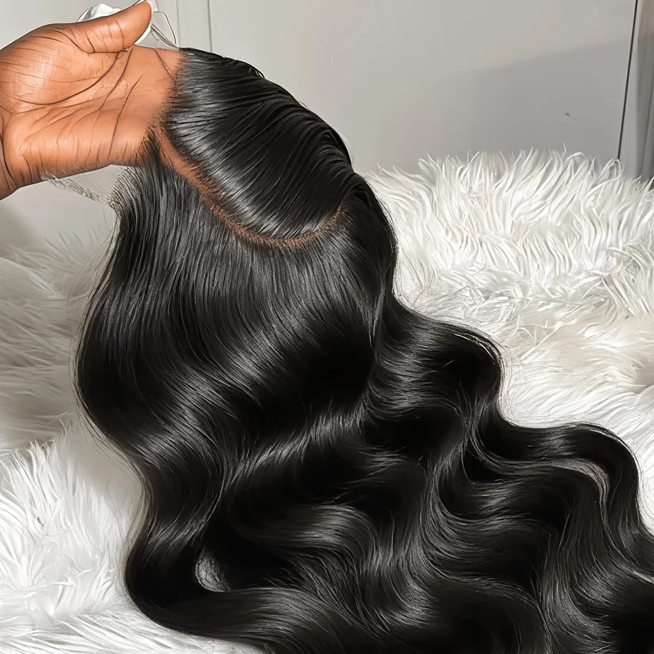 40 42Inch Body Wave Human Hair Wig 13x4 13x6 HD Lace Front Wig 250% Density Brazilian Hair Natural Black Wig for Women