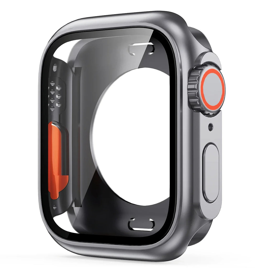 Change To Ultra Glass Screen Protector + Case for Apple Watch 11 10 9 8 7 45mm 41mm 44mm 40mm IWatch S10 42mm 46mm PC Hard Cover