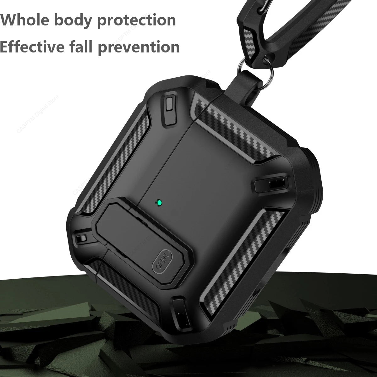 Security Lock Case For AirPods 4 4th Gen Cover TPU PC Protective Cases For Apple AirPods 4 Fundas Earphone Accessories With Hook
