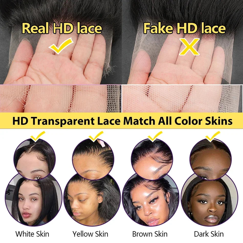 Body Wave HD Lace Front Wig – 180% & 200% Density Brazilian Human Hair (13x4, 13x6 & 4x4)