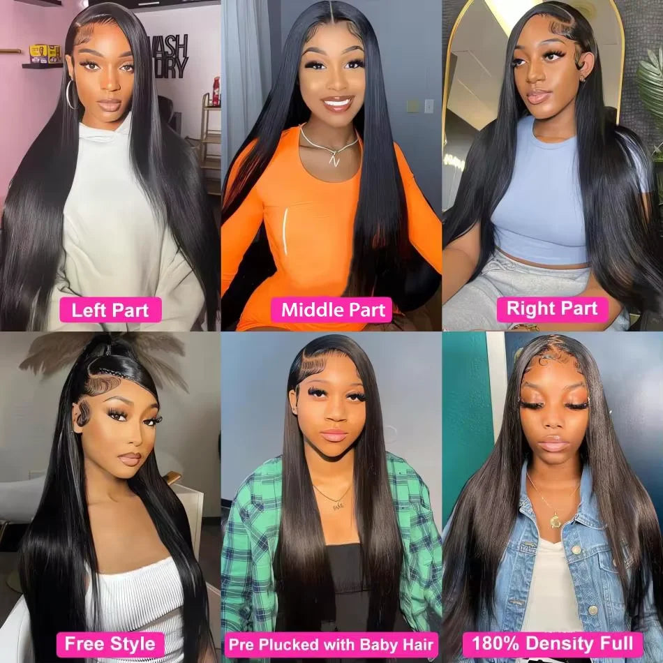 13x6 Super Double Drawn Bone Straight HD Lace Front Human Hair Glueless Wigs 5x7 Ready To Wear Vietnamese Virgin Hair For Women