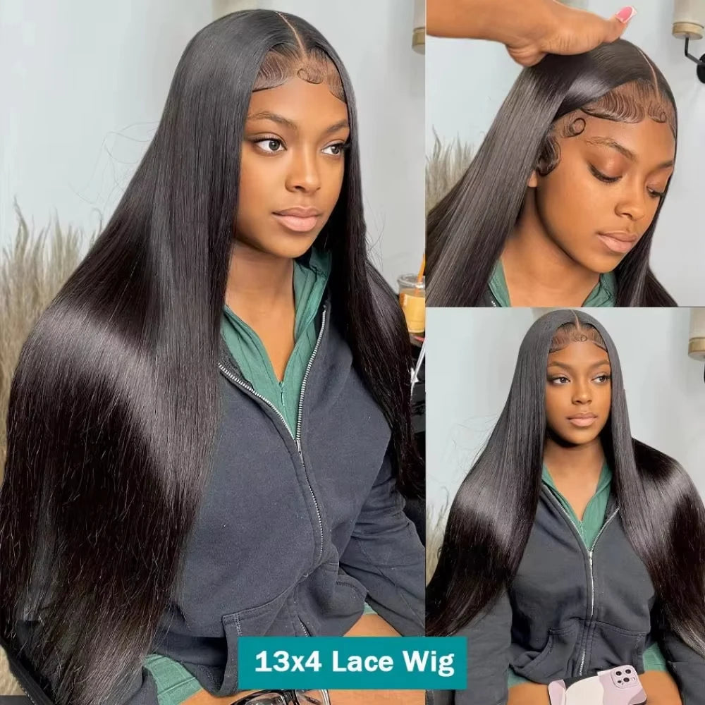 Bone Straight Glueless HD Lace Front Wig – 200% & 220% Density Brazilian Human Hair (13x4, 13x6, 5x5 & 360) 16–46 Inch