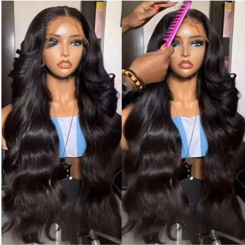 13x6 Body Wave Lace Frontal Wig Human Hair Pre Plucked Glueless 13X4 Brazilian Body Wave HD Transparent Lace Wigs For Women