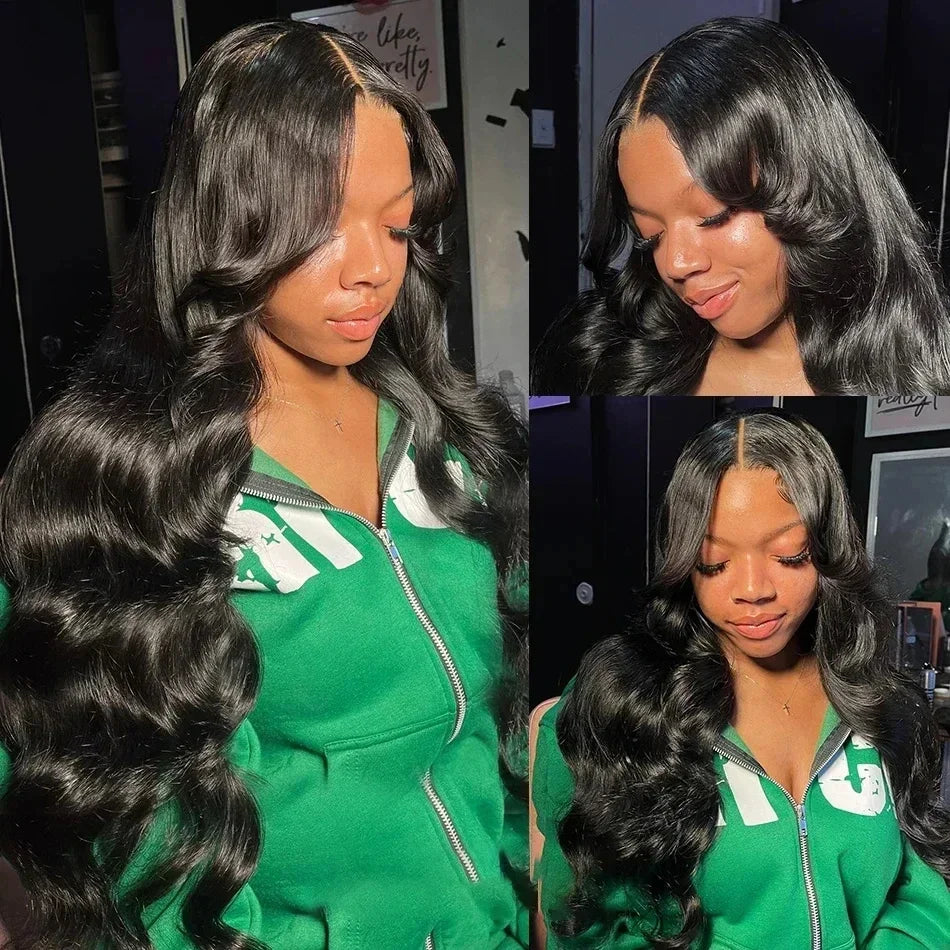 42 44 Inch 13x4 13x6 HD Transparent Body Wave Lace Frontal Wigs For Women 200 Density Preplucked 5x5 Closure Lace Wig Human Hair