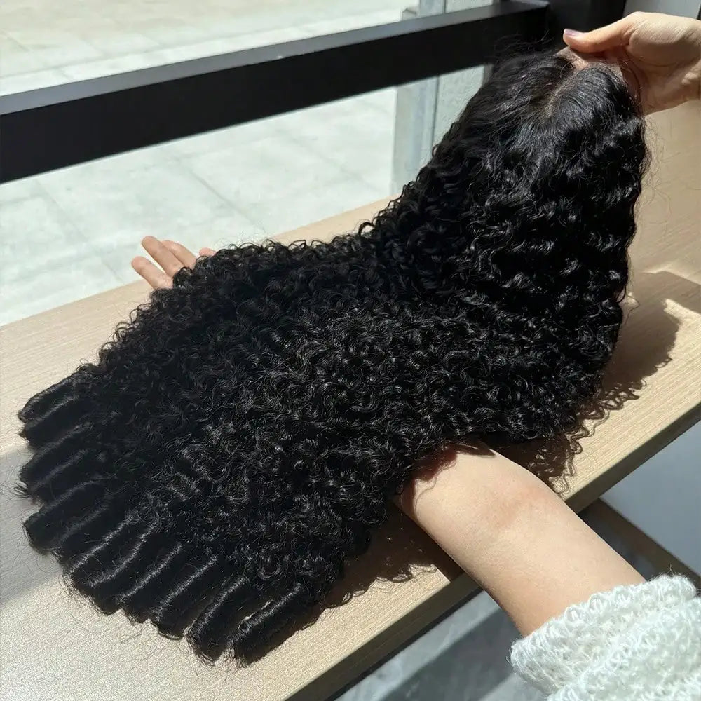 30 Inches Burmese Curly Virgin Hair Wig 13x4 Invisible HD Transparent Lace Front Pre Plucked Natural Hairline For Women