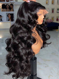 Nature Black Lace Front Wigs Human Hair 13x4 HD Transparent Body Wave Lace Front Wigs Human Hair Pre Plucked