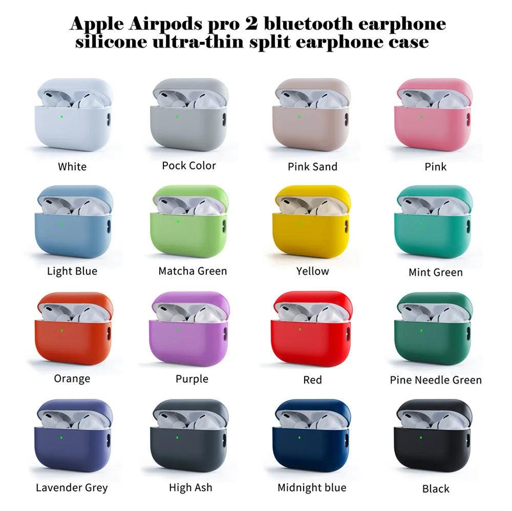Ultra-Thin Silicone Earphone Case For Airpods 1/2, Airpods 3 4 Protective Headphone Case For Apple Airpods Pro 2 3 Airpods Cover