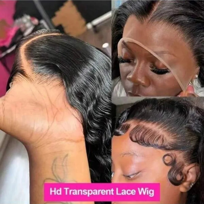 Loose Deep Wear And Go Glueless 5x5 13x6 HD Transparent Lace Front Wigs Pre Plucked Brazilian Human Hair Wigs 42 Inch Women Wigs