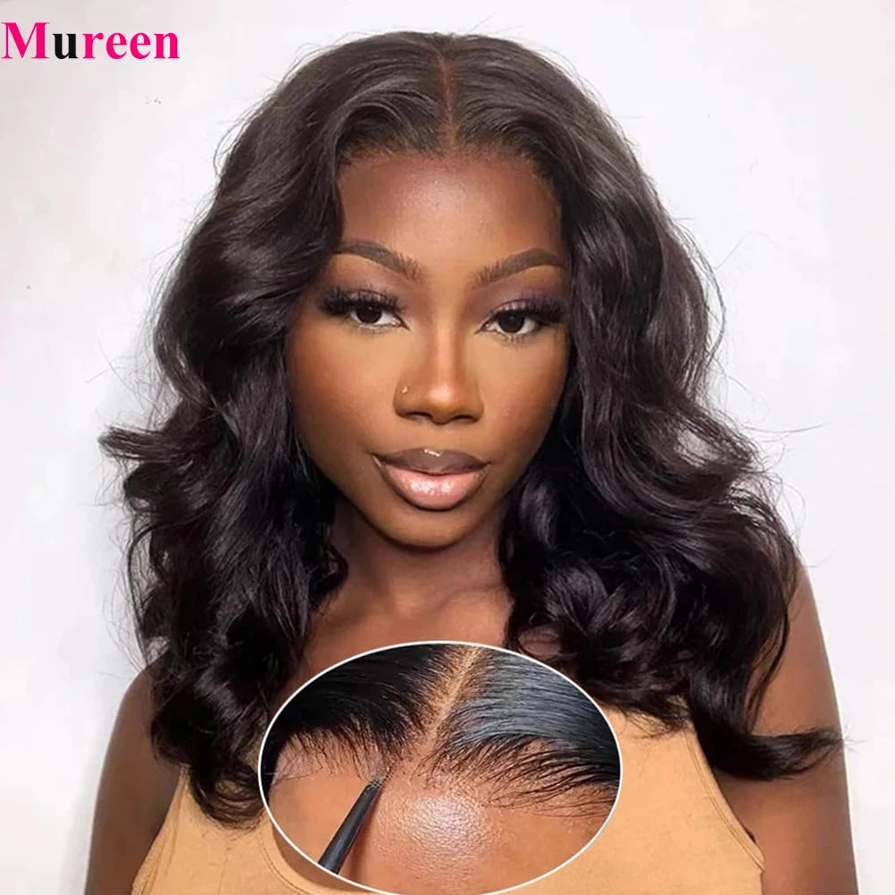 250% Density Bob Wig Body Wave Wear And Go Glueless Wigs For Women Ready To Wear 100% Human Hair Wigs Pre Plucked Lace Wig