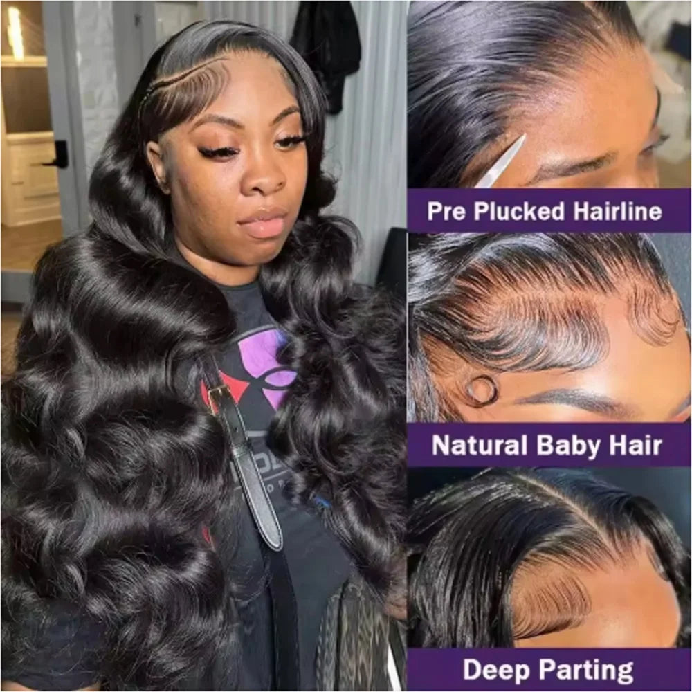 Body Wave Glueless HD Lace Front Wig – 250% Density Brazilian Human Hair (13x4, 13x6 & 5x5) 16–42 Inch