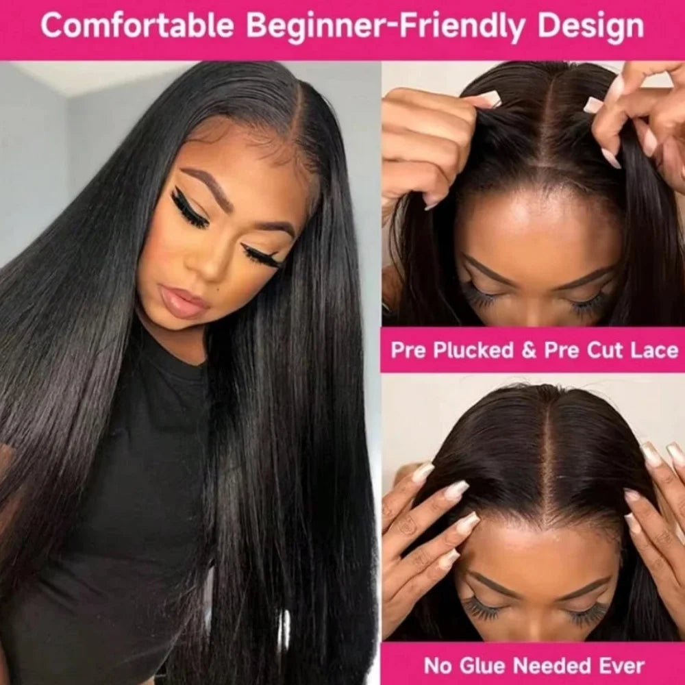 Bone Straight HD Lace Front Wig – 250% Density Brazilian Human Hair (13x4 & 13x6) Pre Plucked Baby Hair